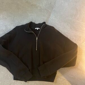 Black Half-Zip women’s  Sweatshirt by Reformation